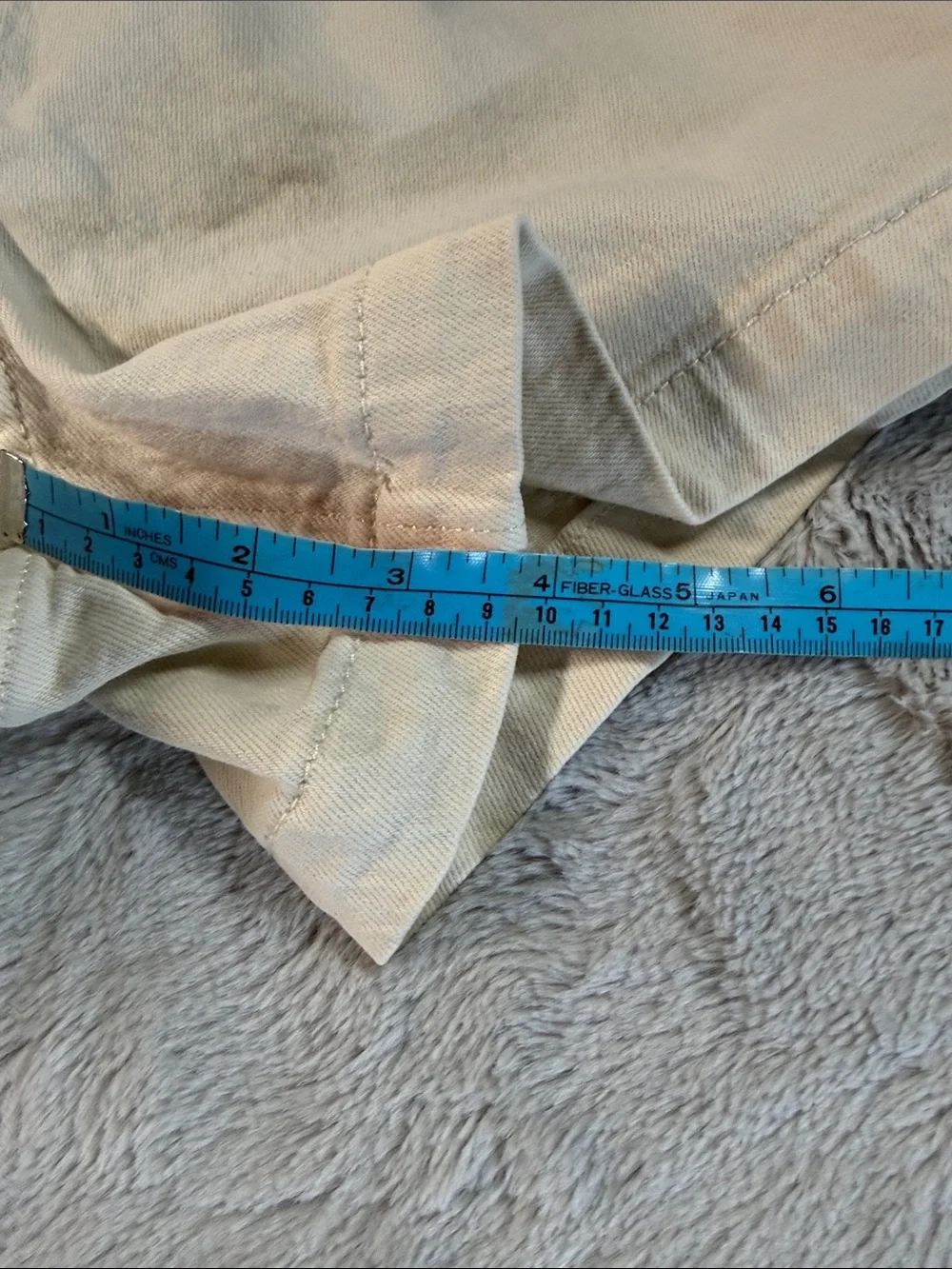Banana Republic Cream High-Waist Button-Front Shorts